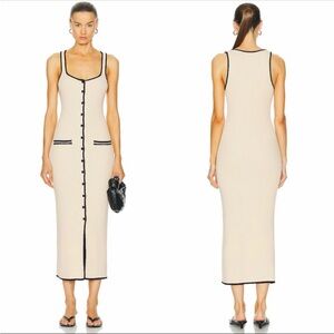 L'Academie by Marianna Havilah Midi Dress in Beige small